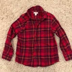 Cat and Jack red flannel shirt size small (6/7)